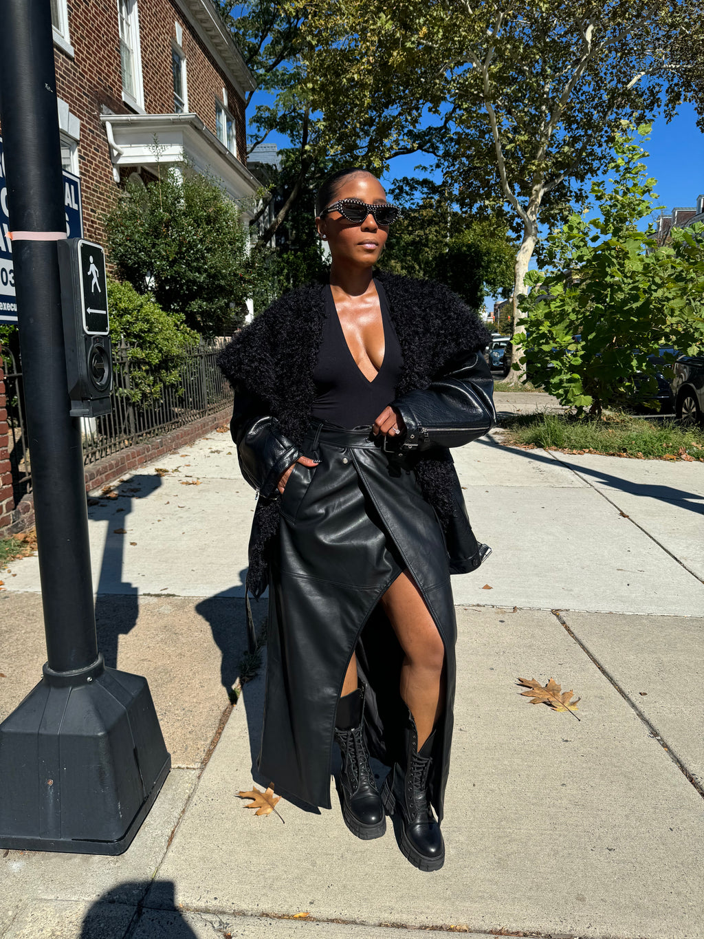 Maxi Split Leather SKIRT - The Vault by Sacha