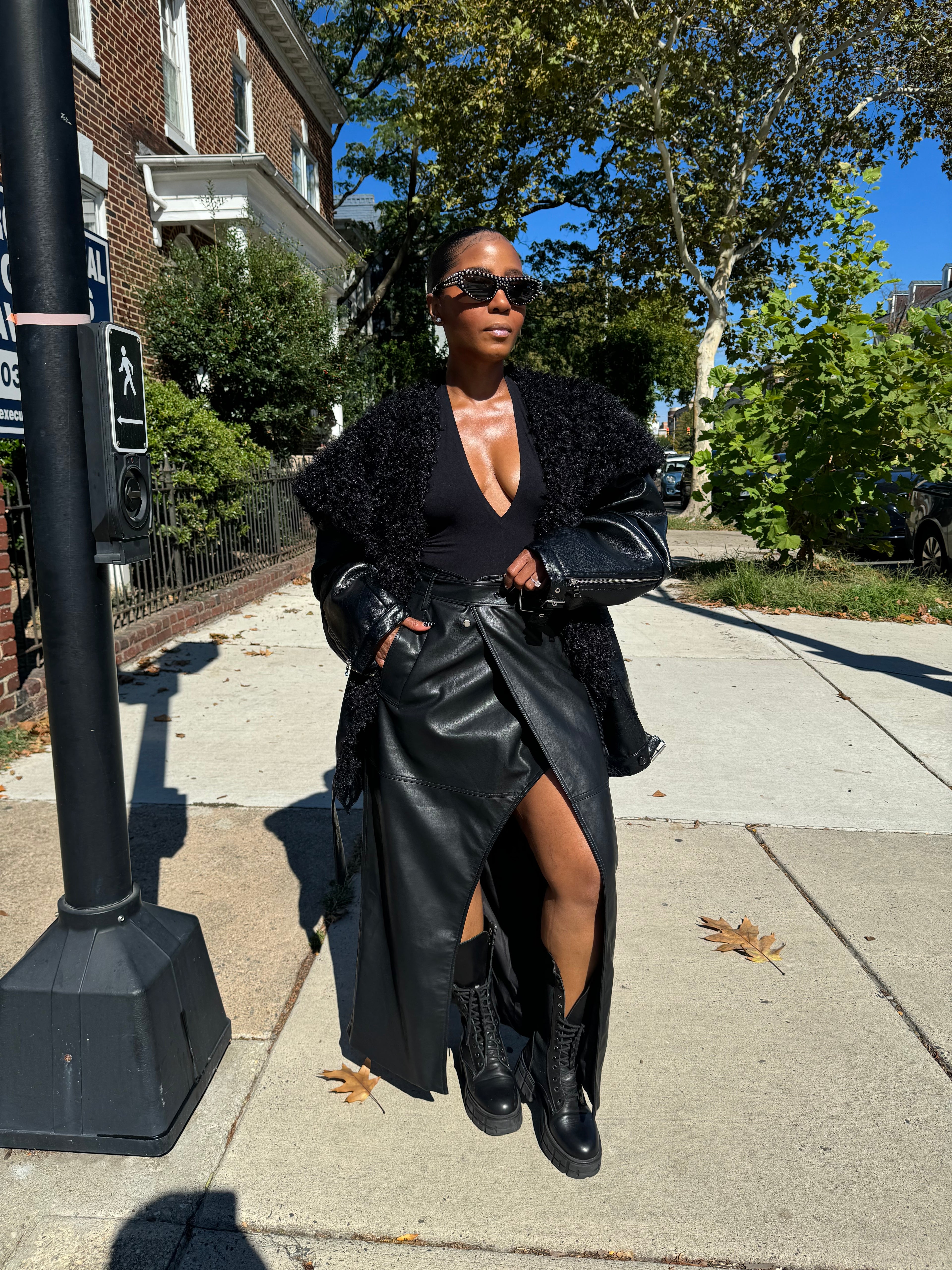 Maxi Split Leather SKIRT - The Vault by Sacha