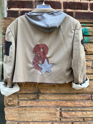 Custom Crop Hoodie Blazer