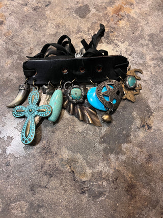 Texas Ranger Turquoise Handmade Leather Bracelet