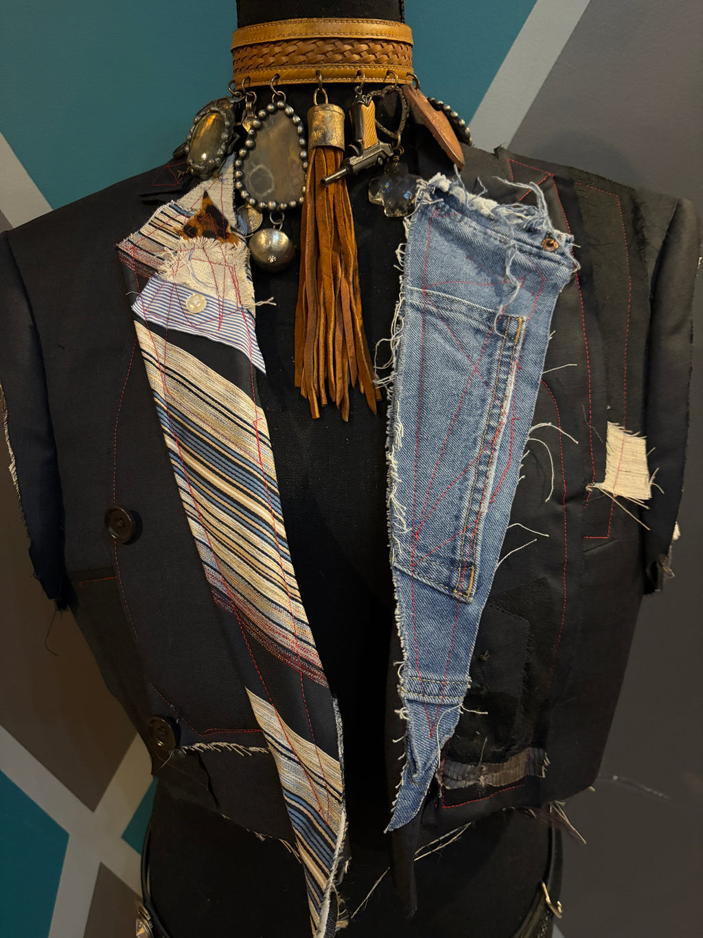Pin striped Custom vest Sm/Med