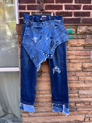 Custom Dark/Light Flap Kilt Jeans - The Vault by Sacha