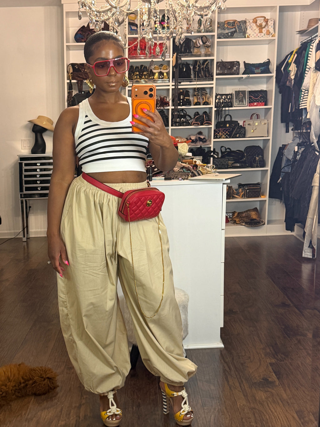 Ribbed Stripe Crop Top