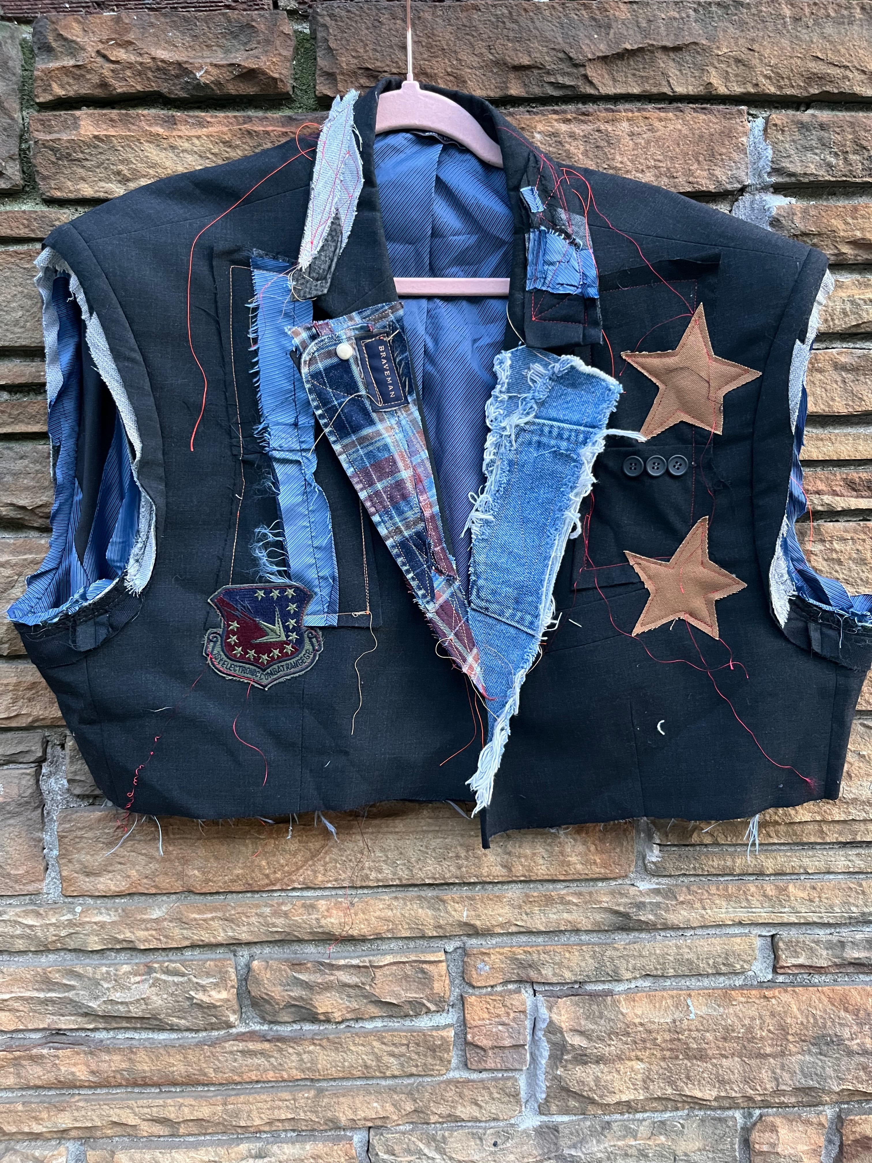 Custom Vintage Brave Combat Star Crop Blazer - The Vault by Sacha