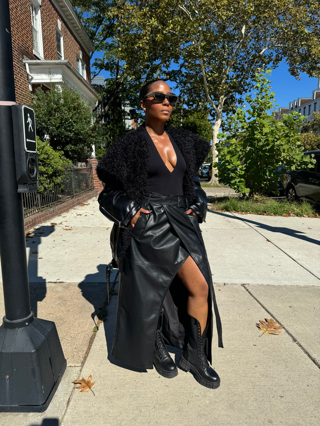 Maxi Split Leather SKIRT - The Vault by Sacha