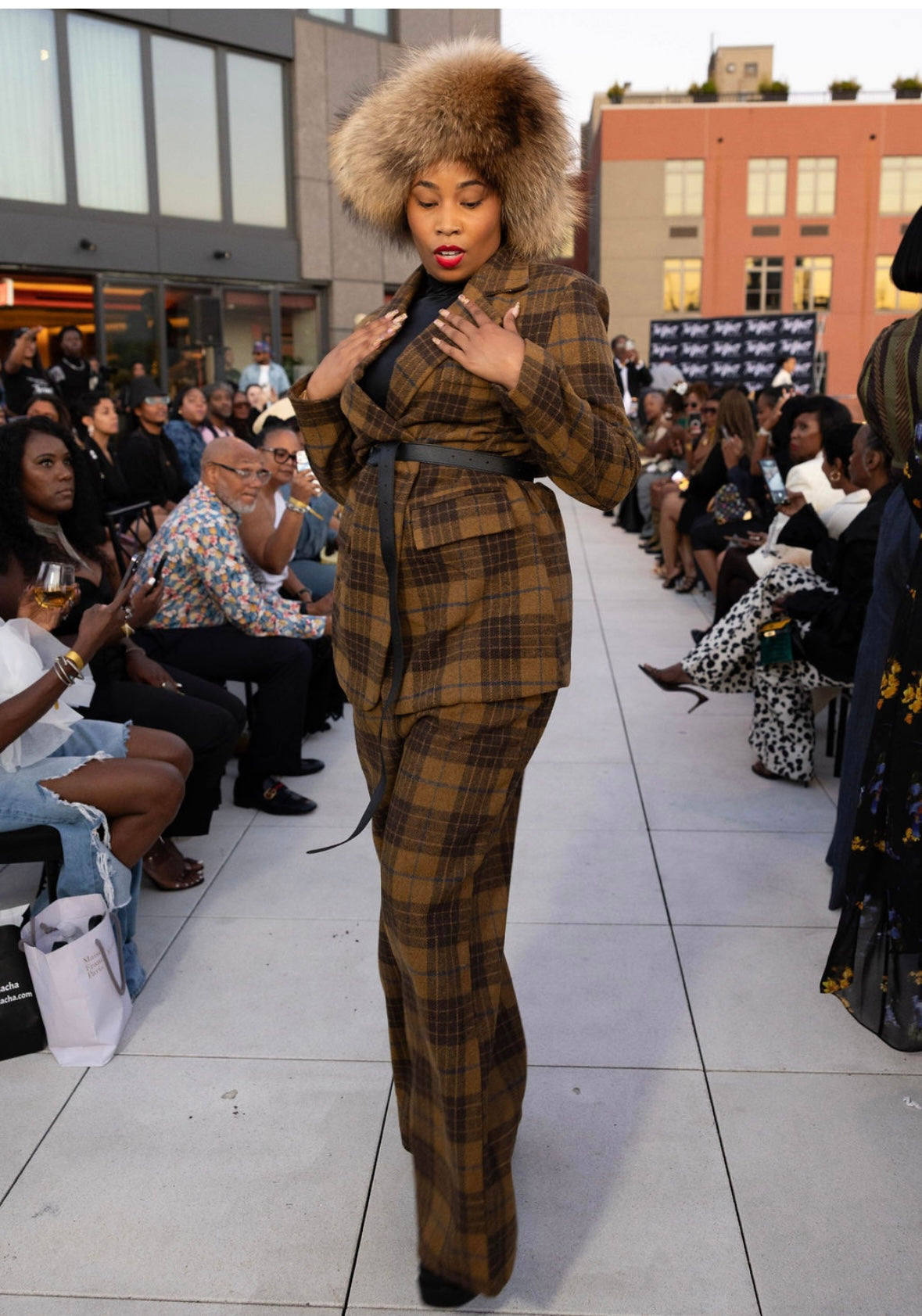 Brown Genuine Leather & Fox Fur Trapper Hat 10/20 - The Vault by Sacha