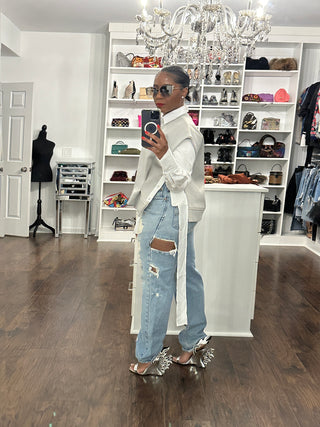 Platinum Pleated Vest - The Vault by Sacha