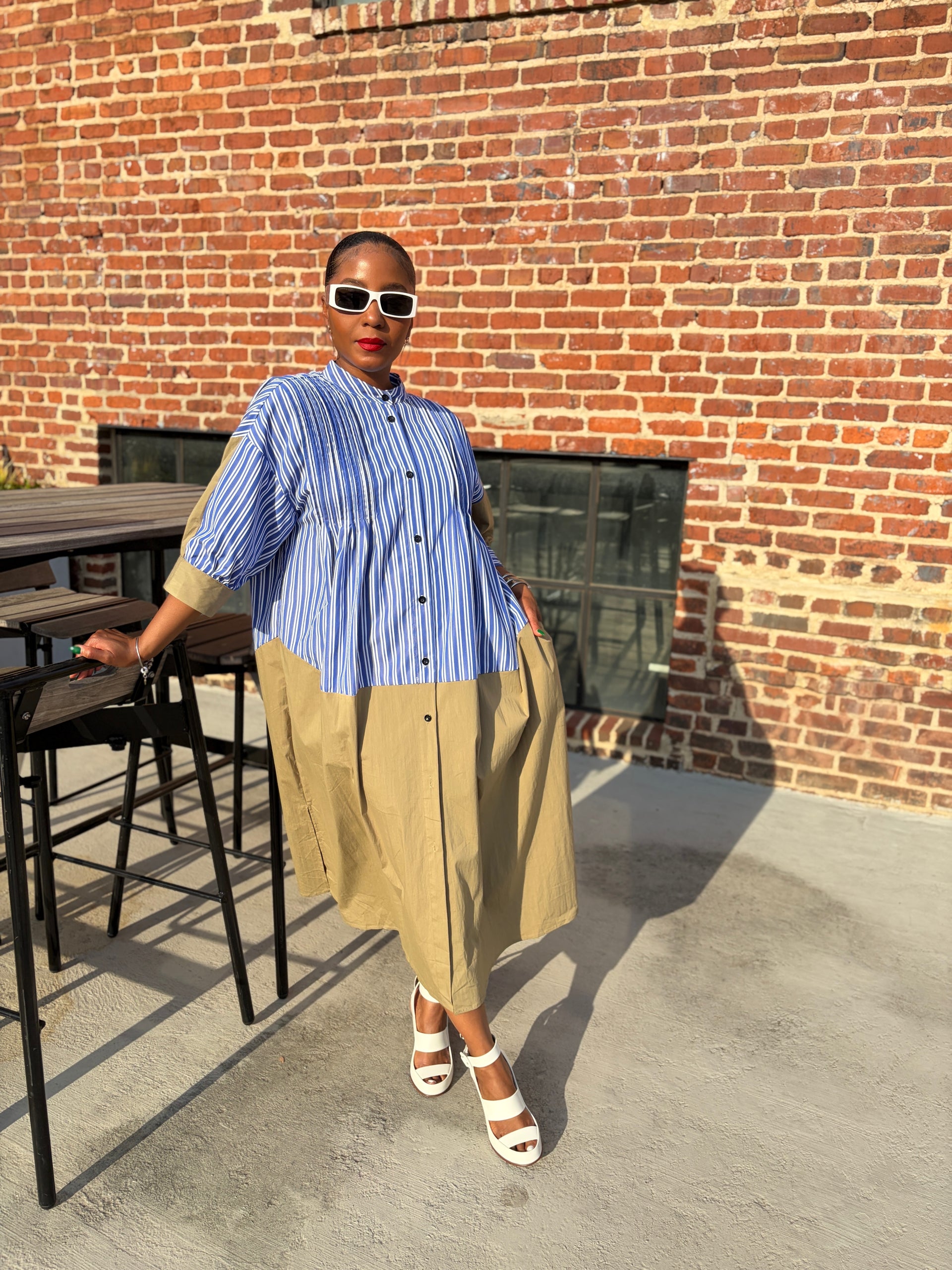 Pinstripe & Poise Shirt Dress – The Vault by Sacha