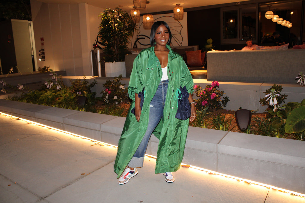 Green with Envy Maxi Windbreaker 10/20
