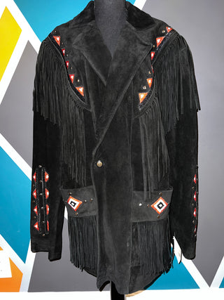 Black Suede Fringe Jacket