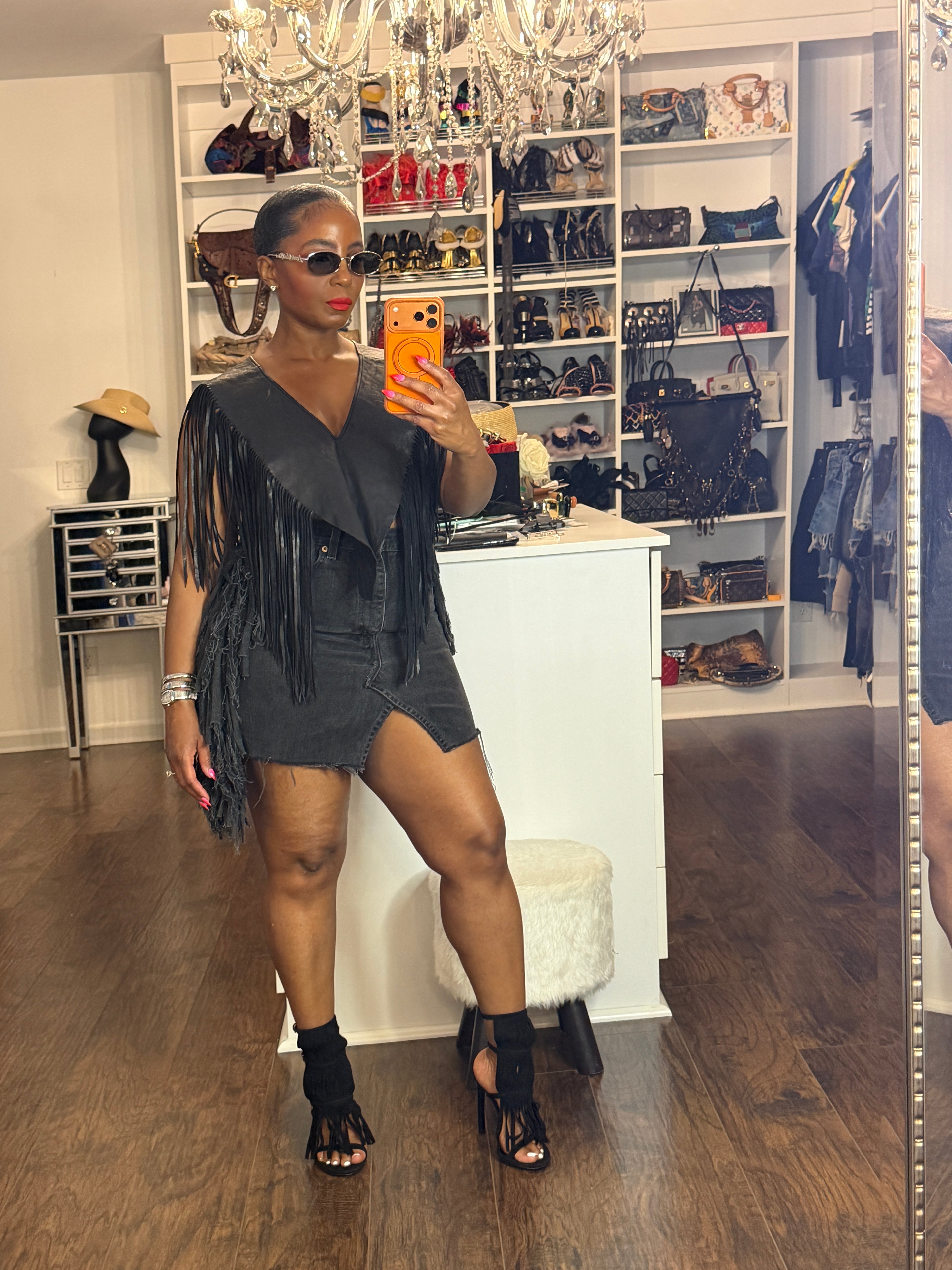 Midnight Fringe Bohemian Capelet