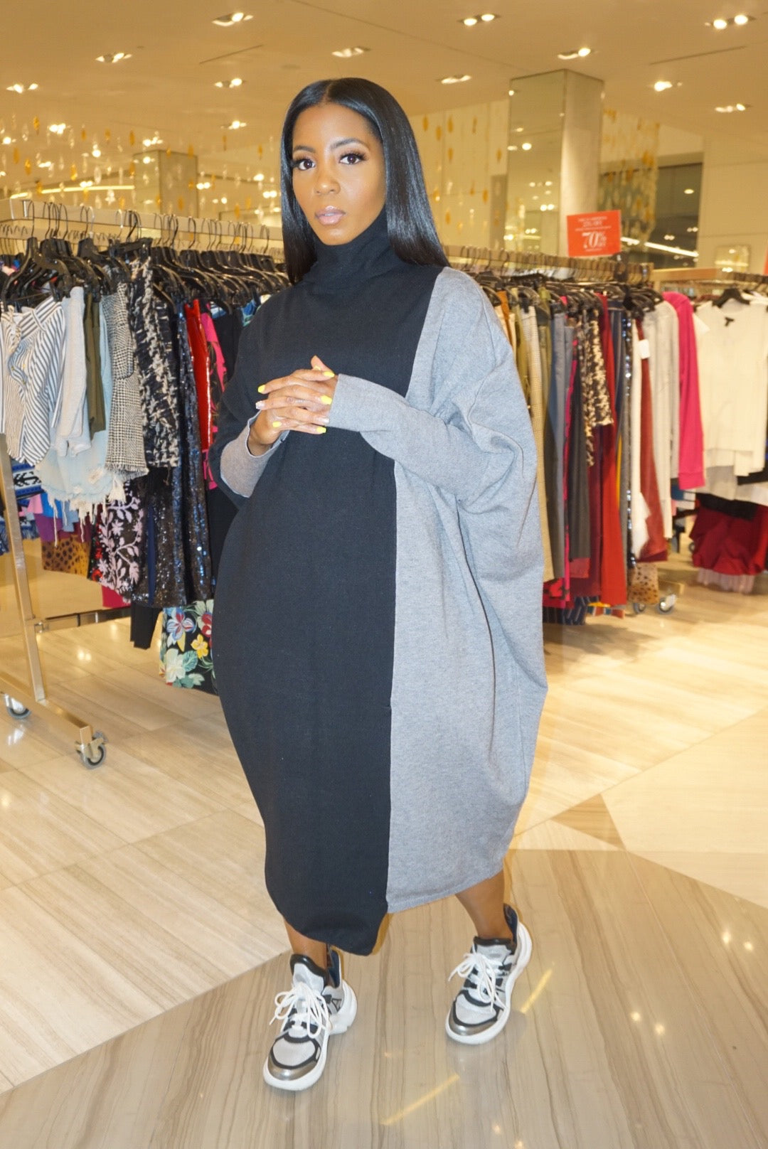 Grey Area Sweater Dress – The Vault by Sacha