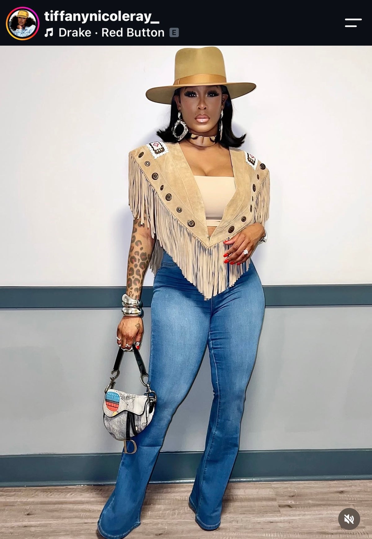 Suede Beaded Fringe Poncho