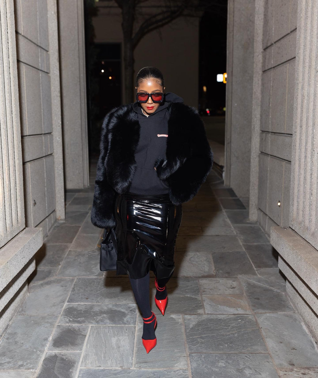 Patent High Waist Pencil Skirt - The Vault by Sacha