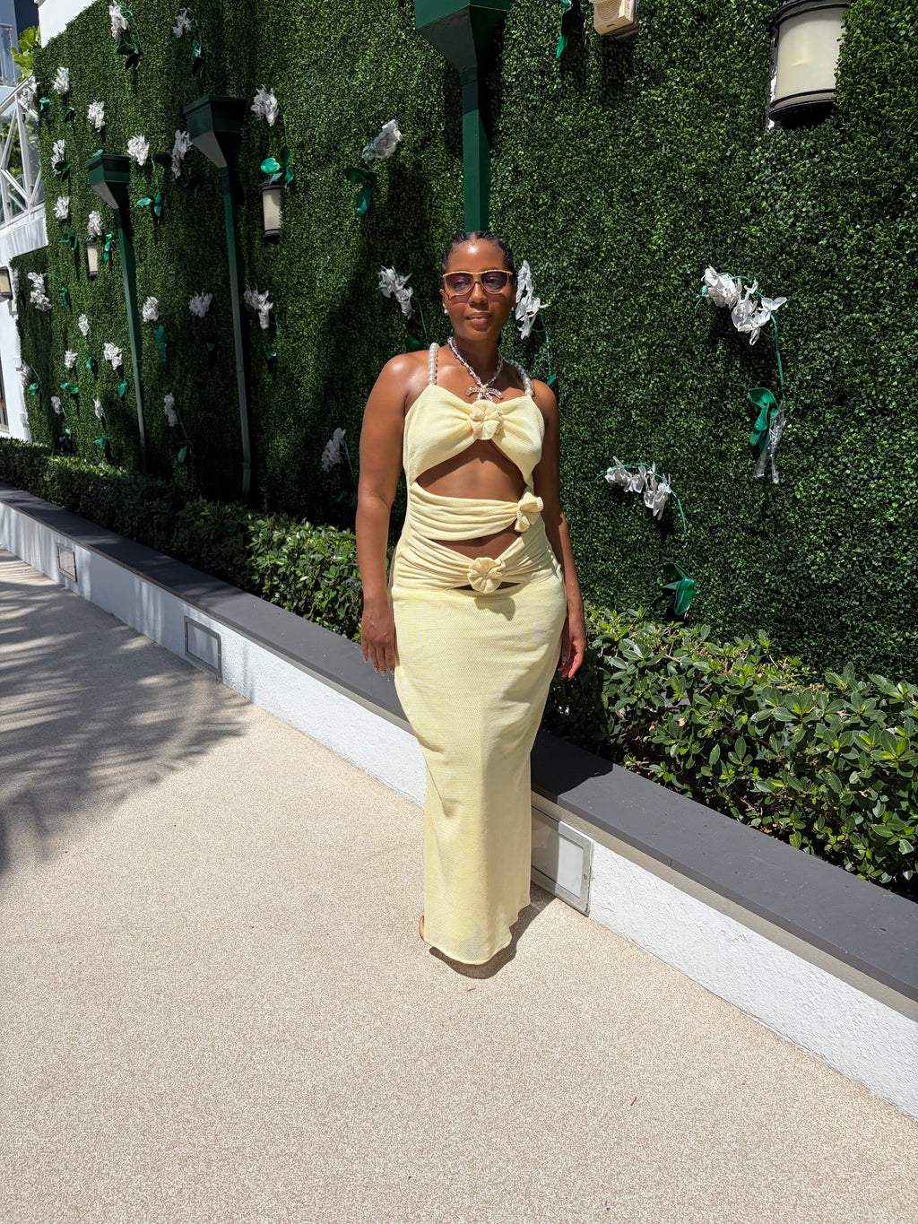 Lemon Squeeze Pearl Maxi Dress - The Vault by Sacha