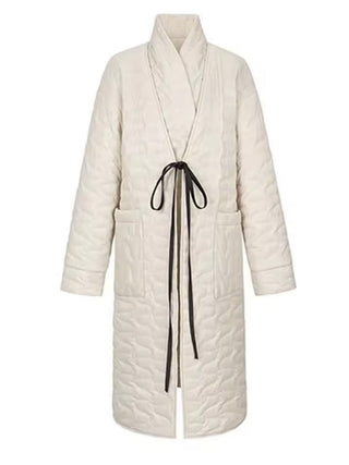 Quilted kimono coat with scarf - The Vault by Sacha