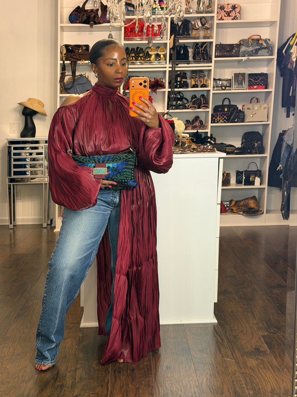 The Bordeaux drape blouse 7/10