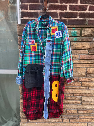 Custom Multi Plaid Ark Guard Patchwork Duster