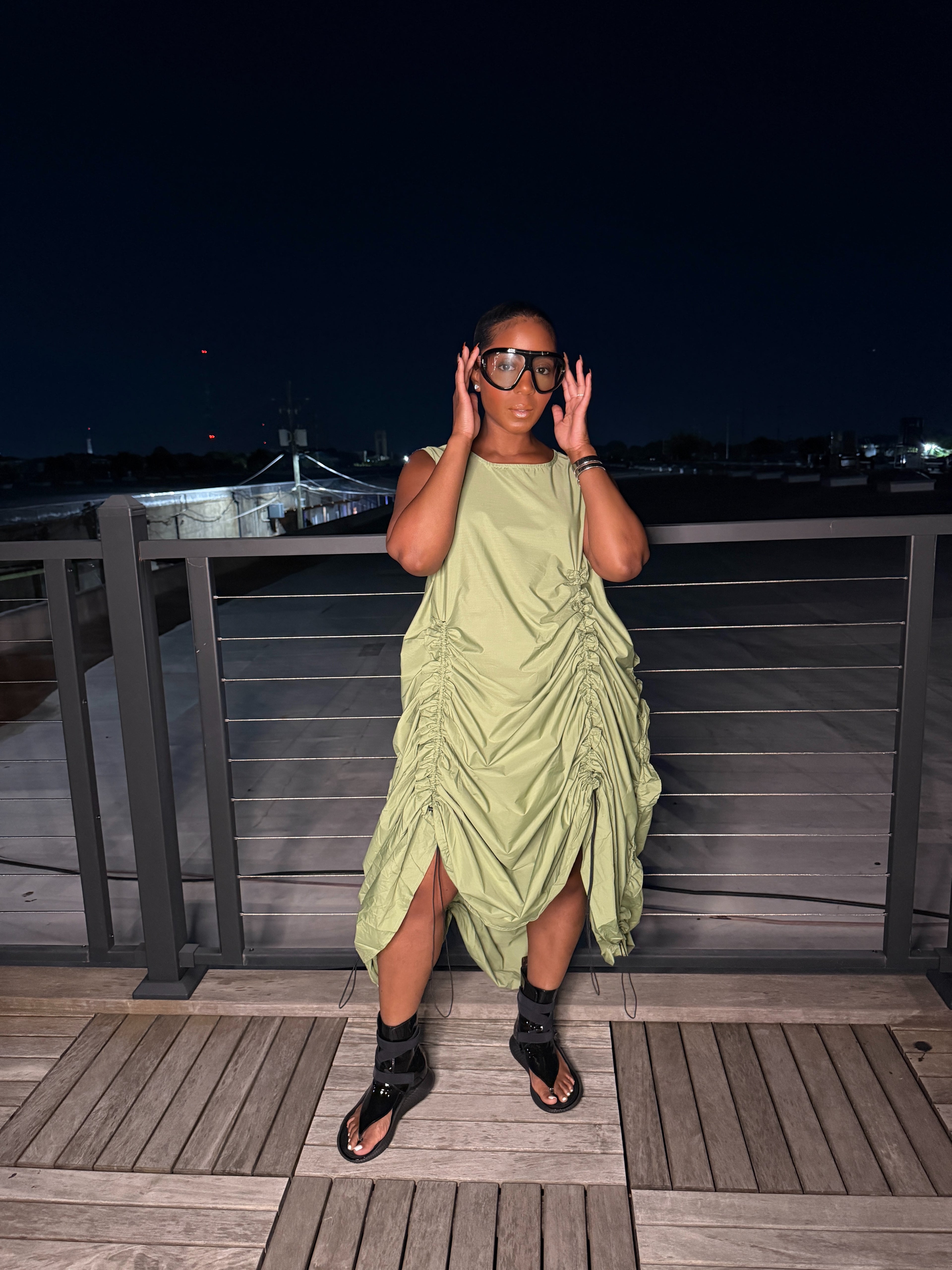 The Sage Siren Ruched Dress 6/20