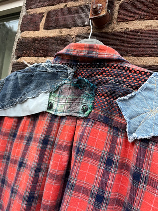 Custom 2 Neon Pink Plaid Duster - The Vault by Sacha