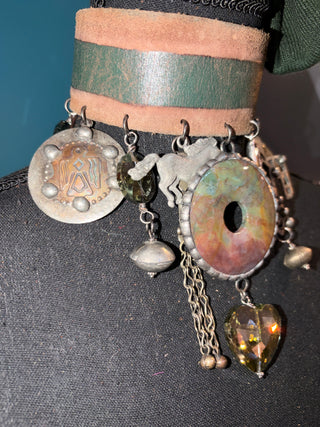 Circle of Life Handmade Leather Choker