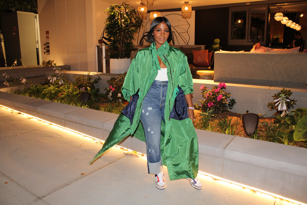 Green with Envy Maxi Windbreaker 10/20