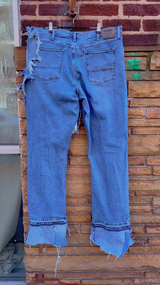 Custom Distressed Flap Denim Chaps