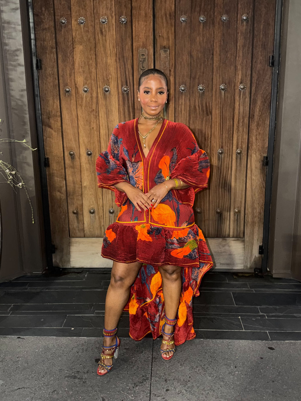 Crimson Bloom Dress 9/10