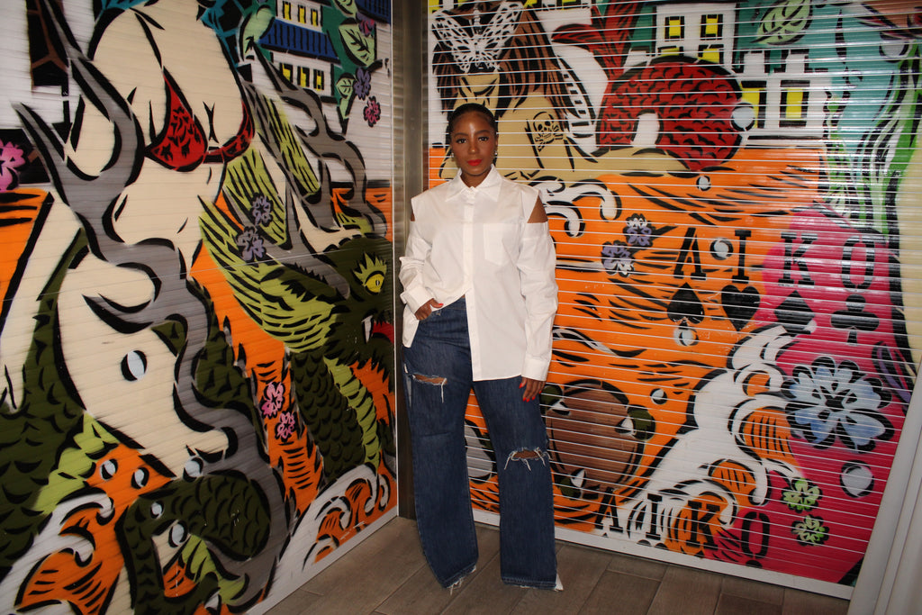 Cold Shoulder Button Up - The Vault by Sacha