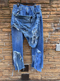 Custom Washed + Distressed Patchwork Chaps - The Vault by Sacha