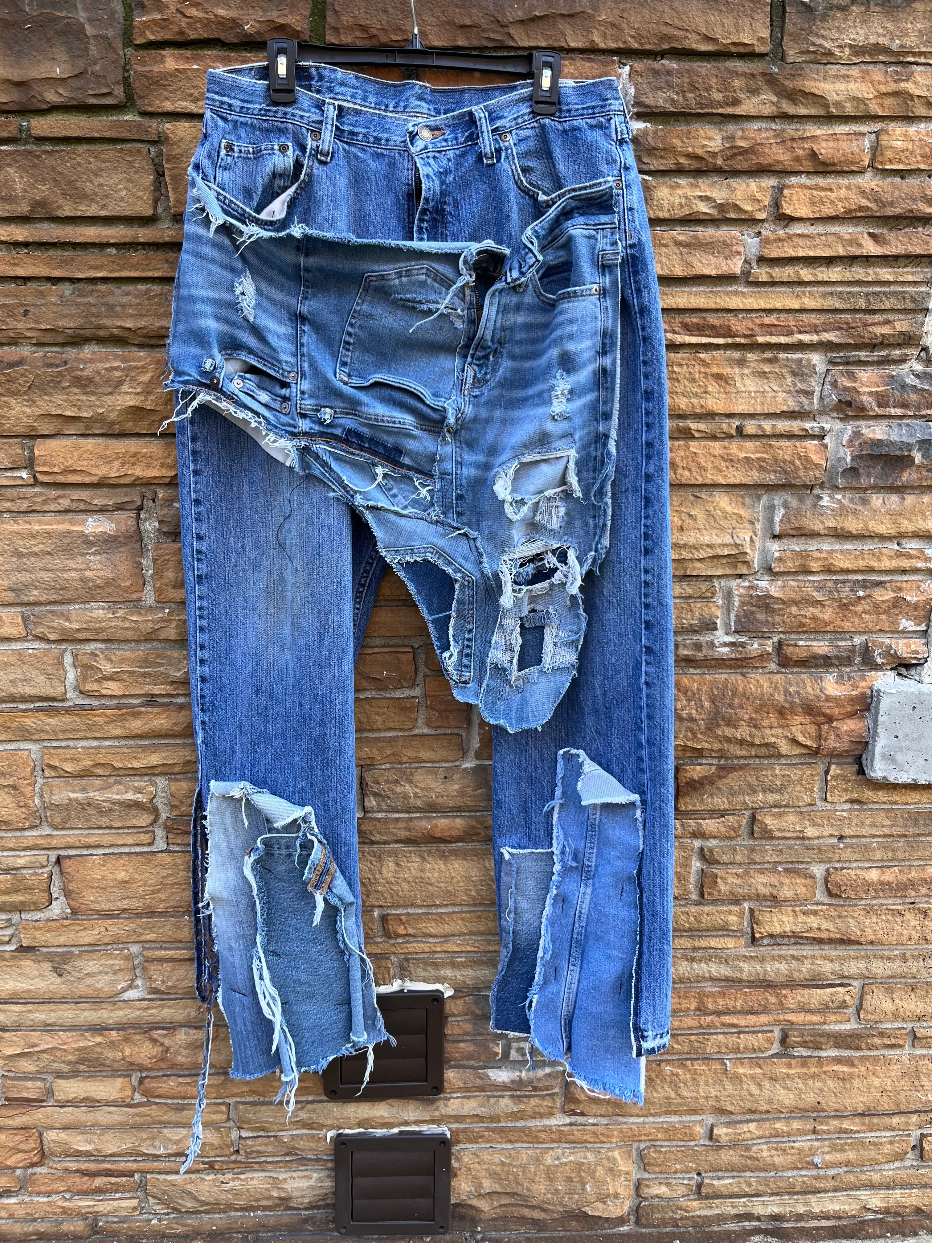Custom Washed + Distressed Patchwork Chaps - The Vault by Sacha