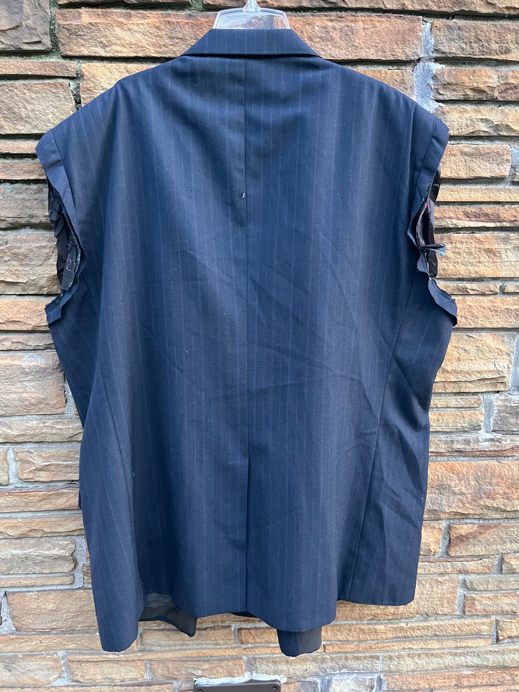 Custom Vintage Patchwork &  Buttons Sleeveless Blazer - The Vault by Sacha