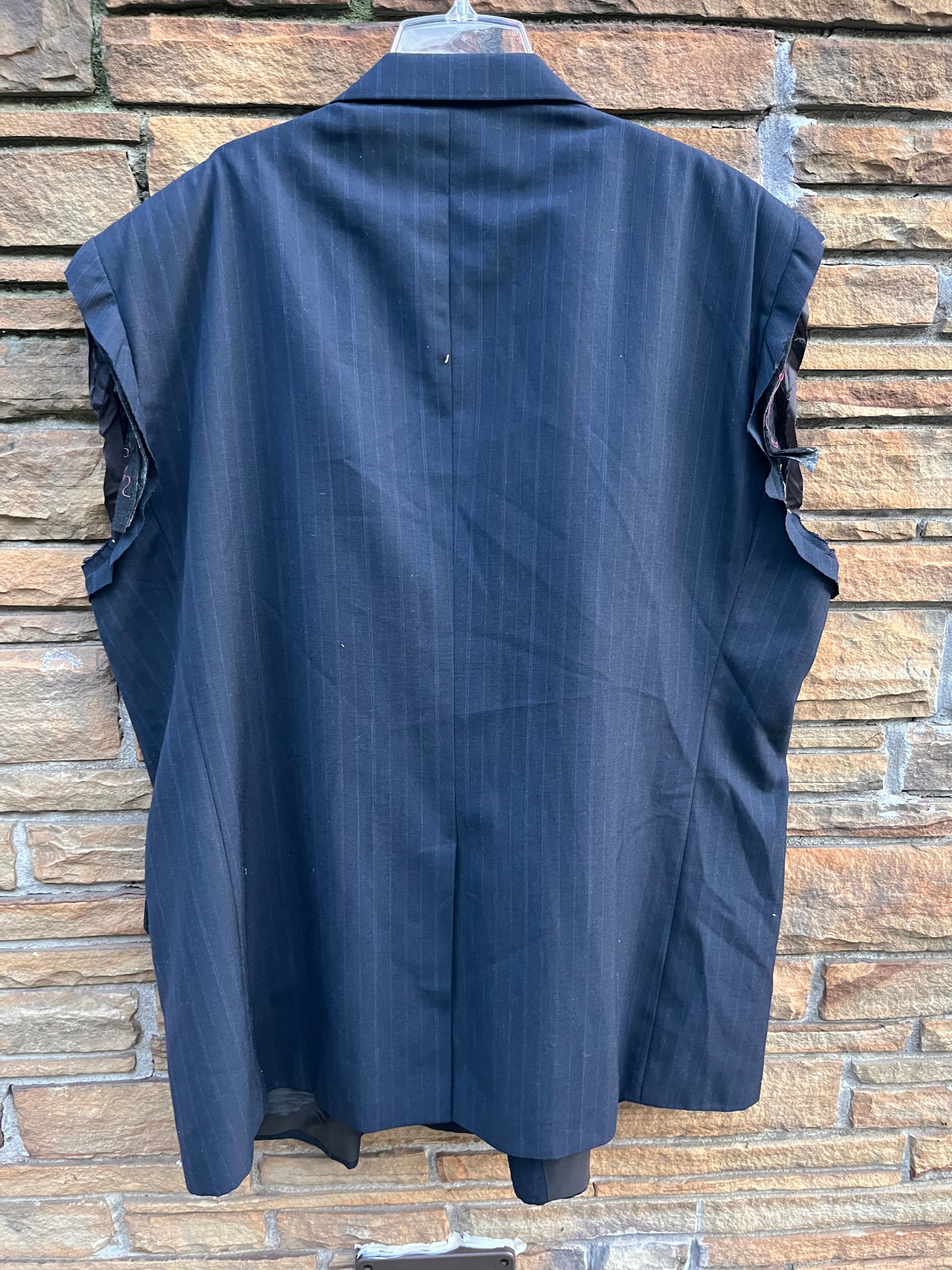 Custom Vintage Patchwork &  Buttons Sleeveless Blazer - The Vault by Sacha