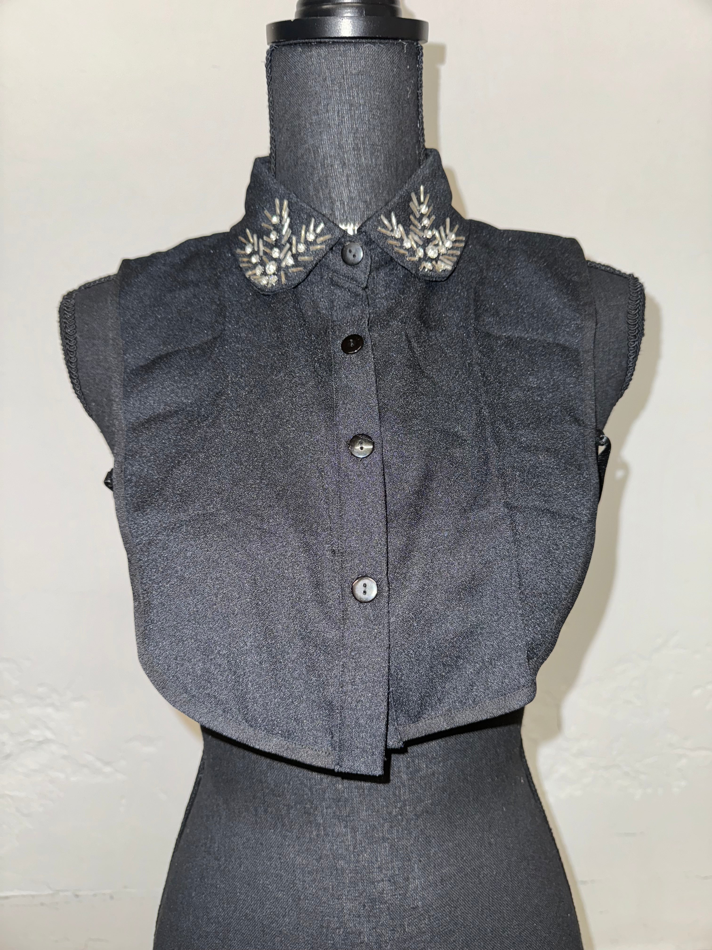 Half Embellished Collar Top | FINAL SALE