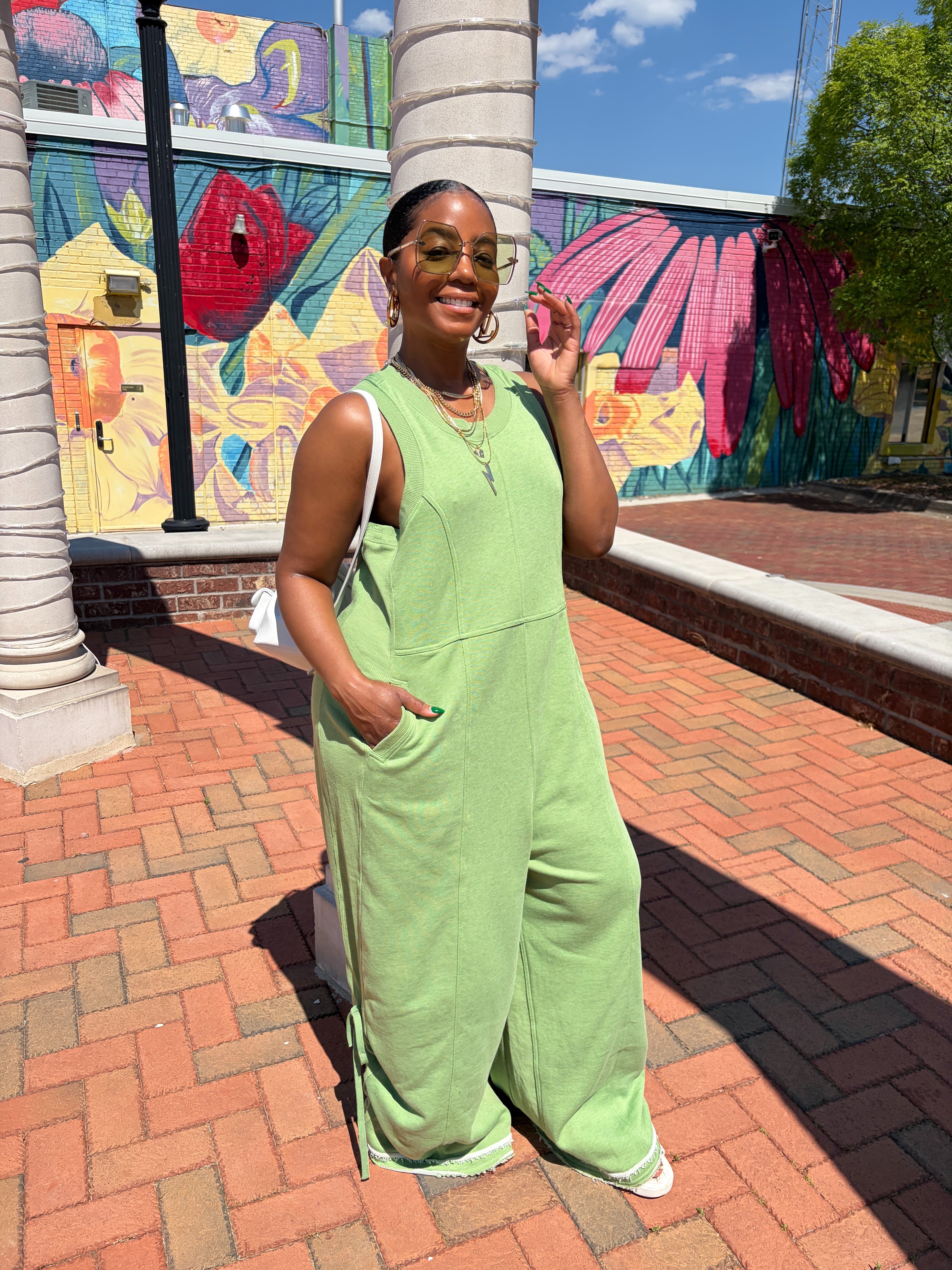 Cucumber melon adjustable romper - The Vault by Sacha
