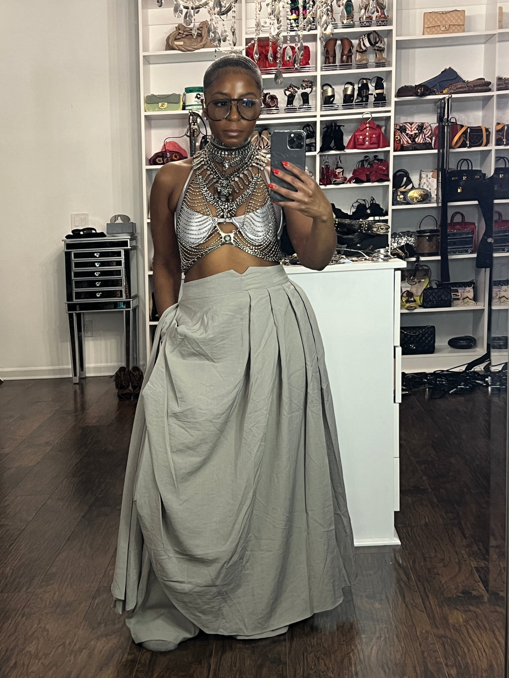 Grey Drape Pants - The Vault by Sacha