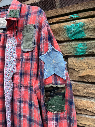 Custom 2 Neon Pink Plaid Duster - The Vault by Sacha