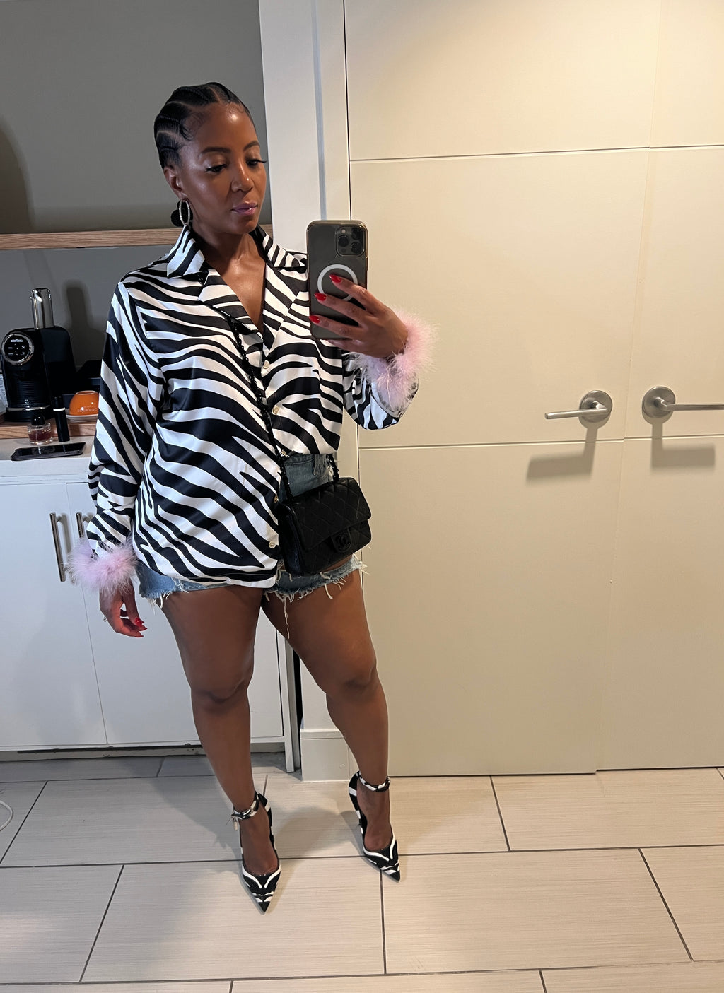 Zebra & Feathers Top - The Vault by Sacha