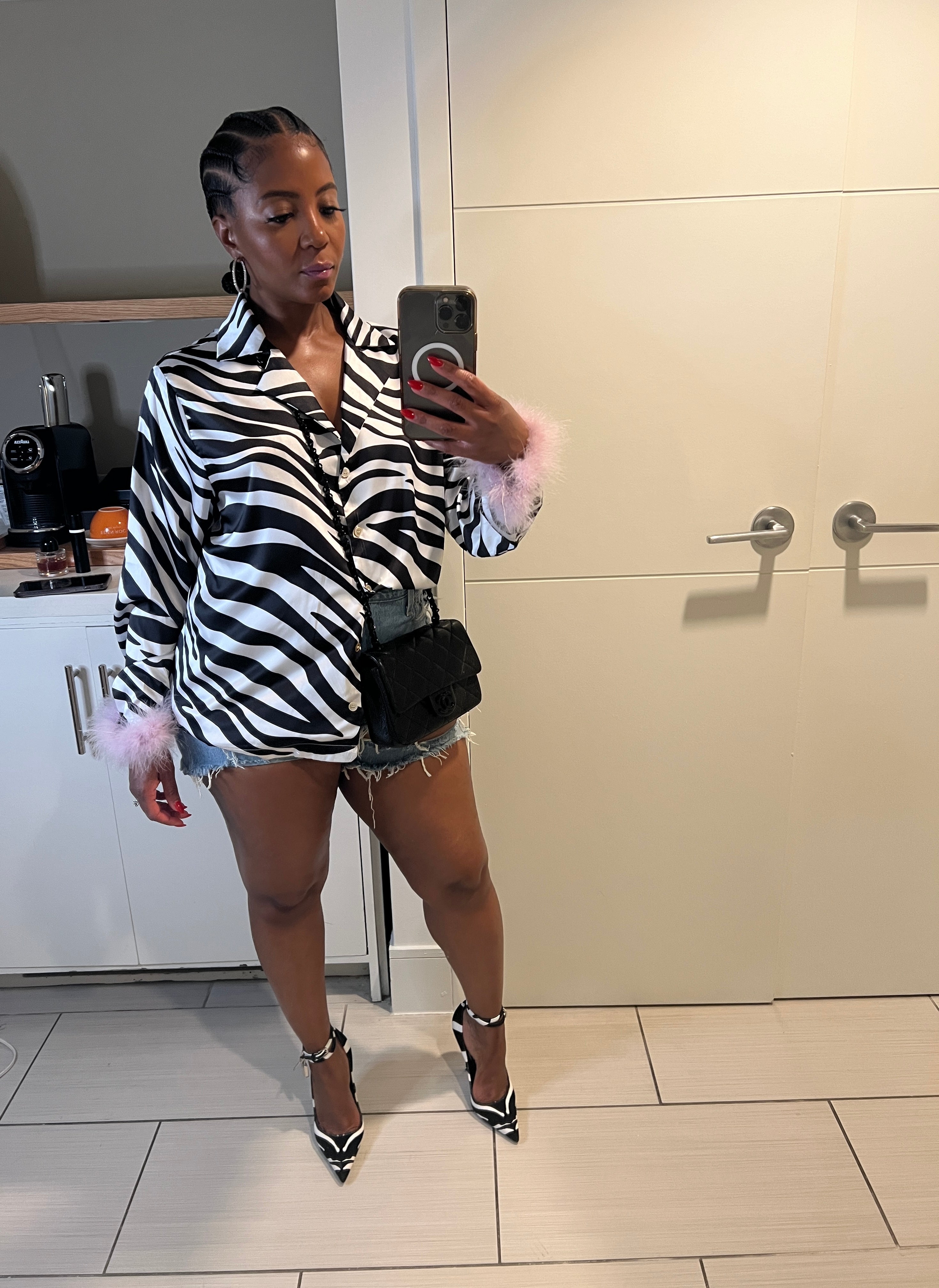 Zebra & Feathers Top - The Vault by Sacha