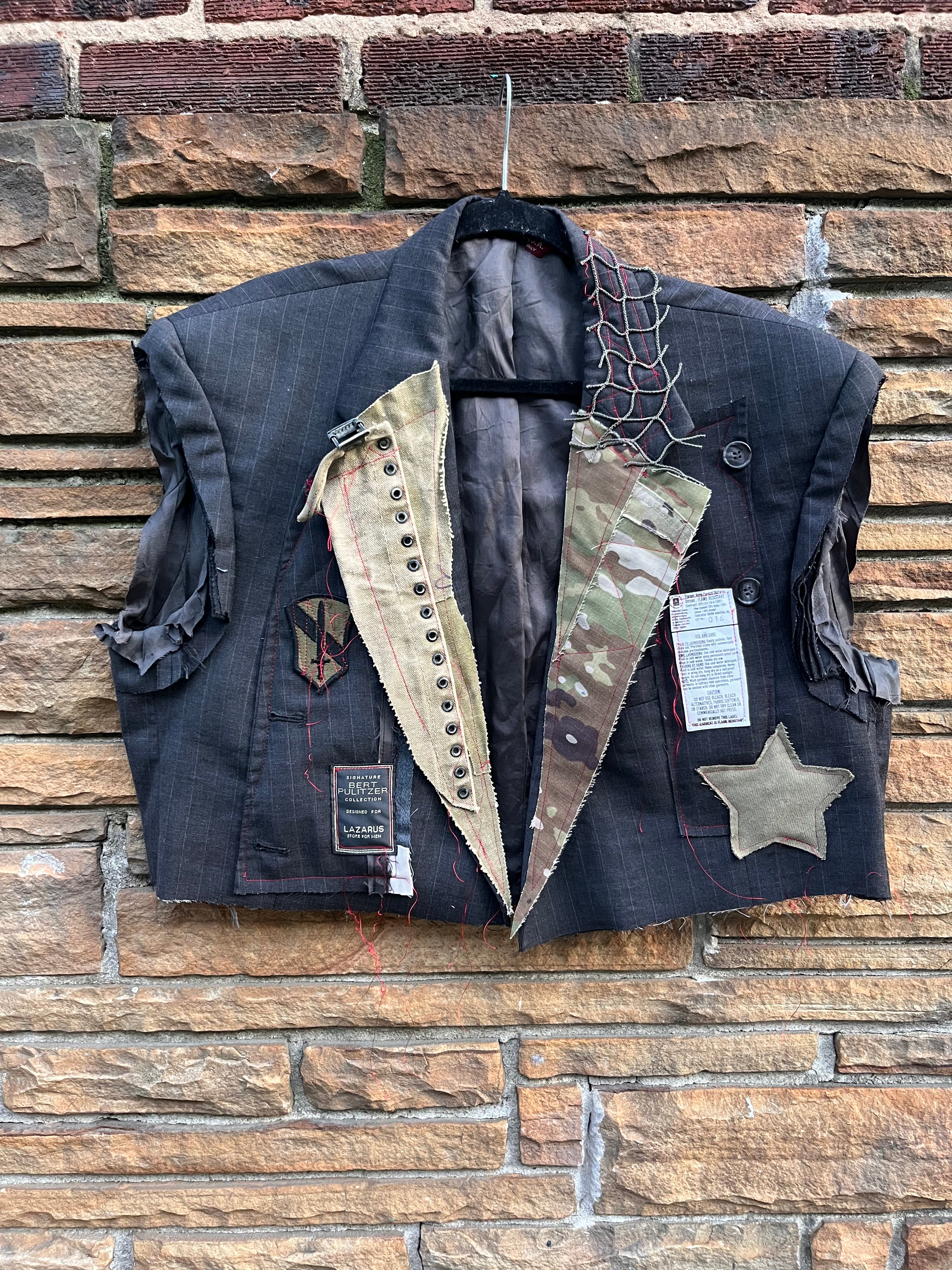 Custom Pulitzer PinStripe Vintage Crop Blazer - The Vault by Sacha