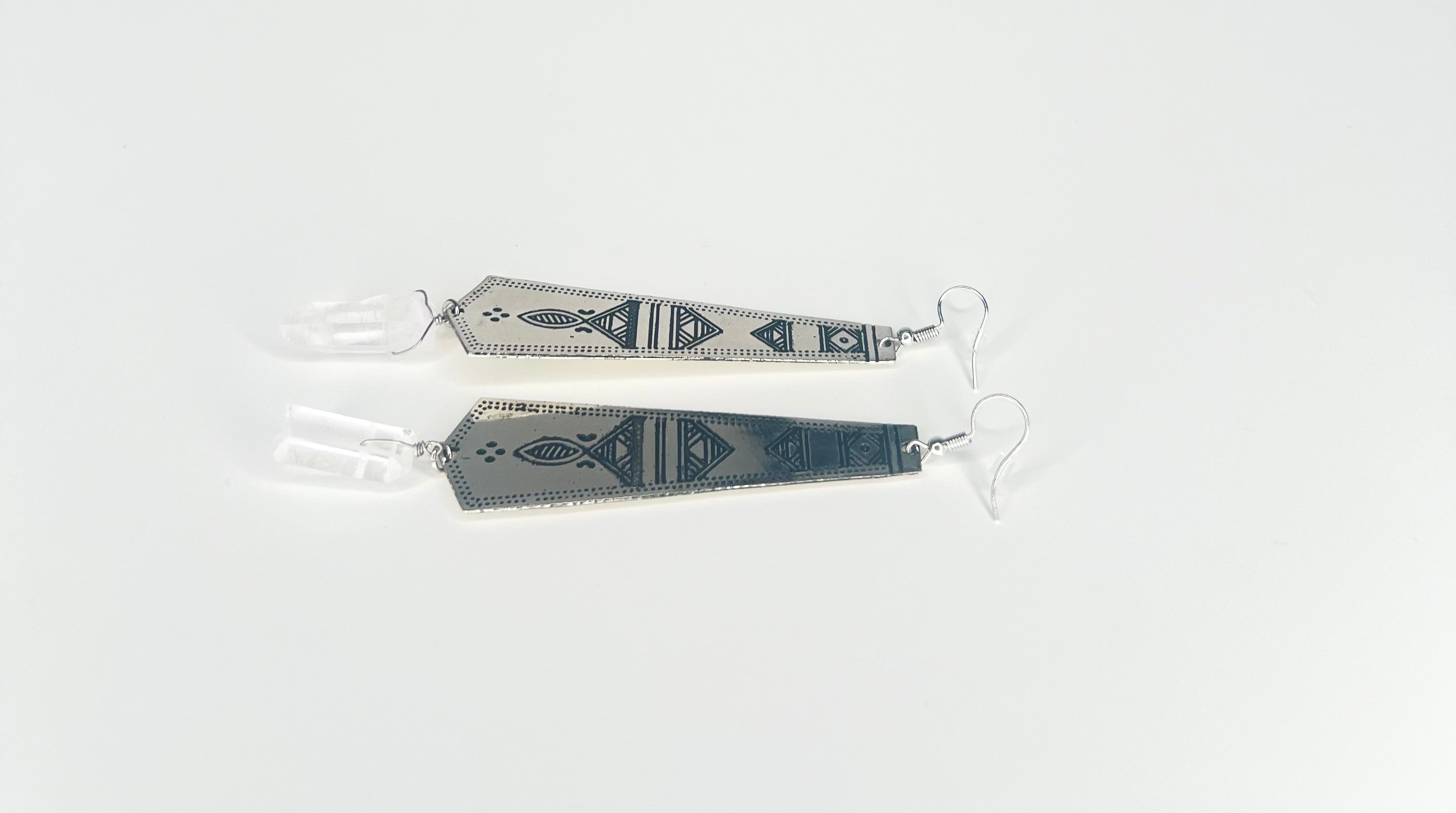 Tribal Silver Earrings - The Vault by Sacha