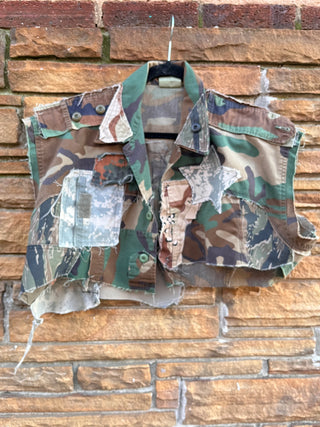 Custom Multi Army Cargo Crop Jacket