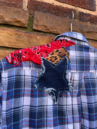 Custom Multi Plaid Cabela’s + Patchwork Duster