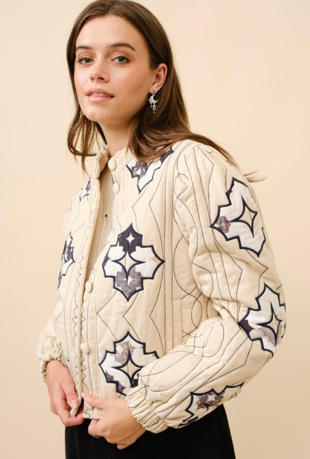 Bohemian Embroidered Quilted Jacket - The Vault by Sacha