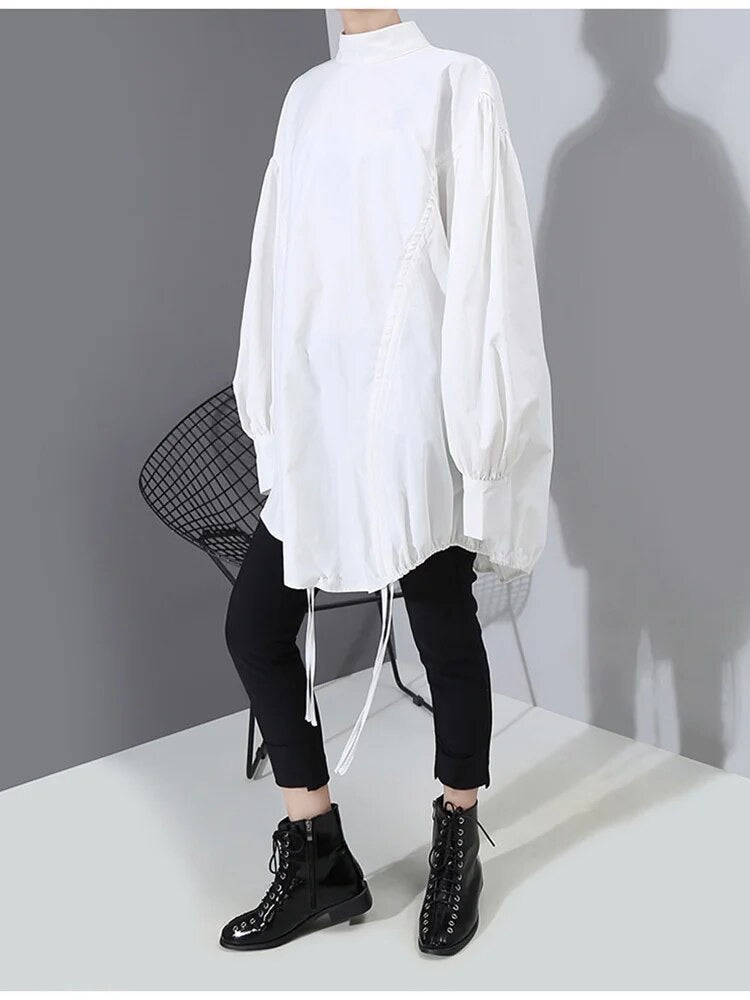 Ruched Shirt/Dress Black - The Vault by Sacha