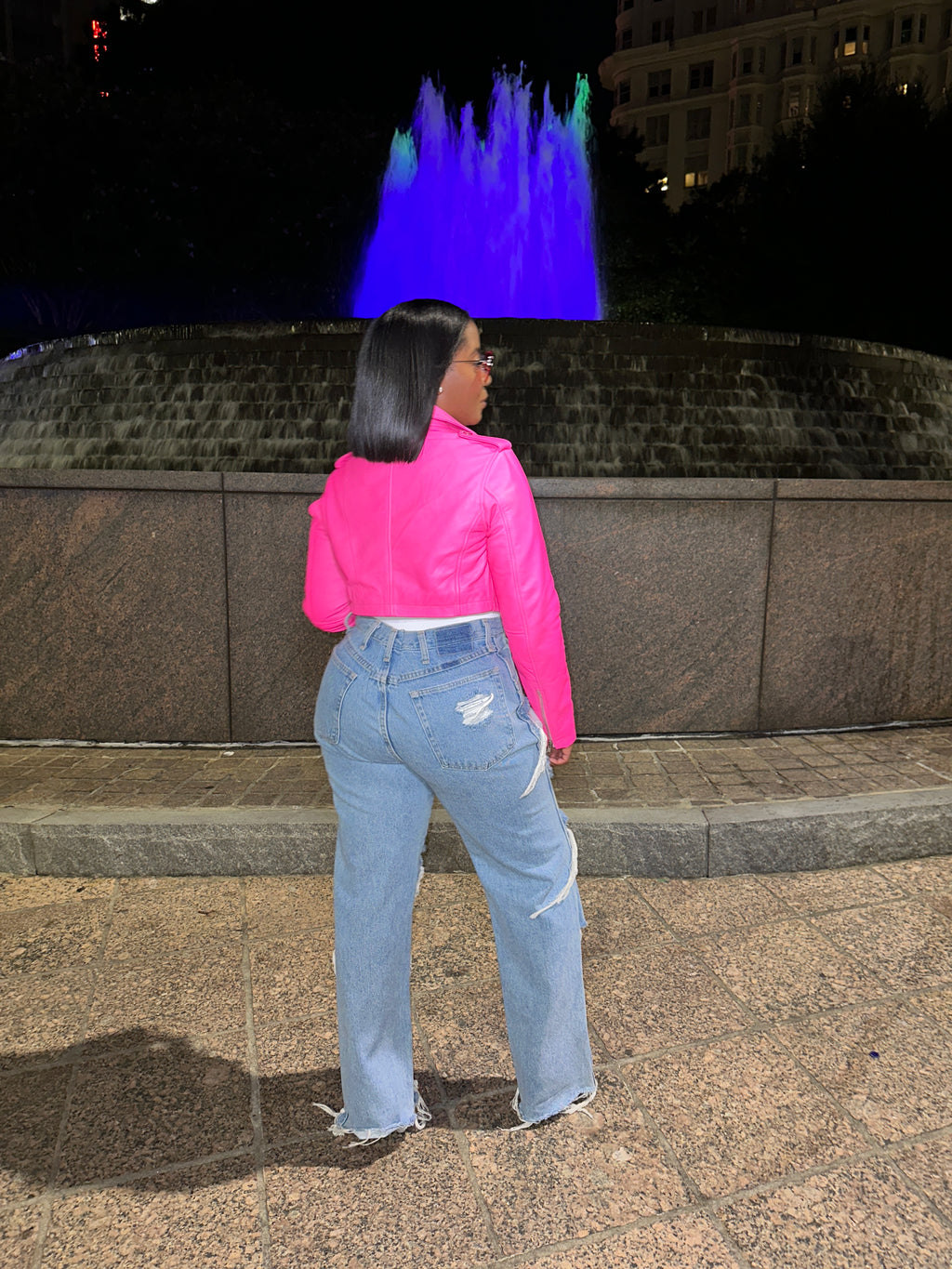 Hot Pink Crop Leather - The Vault by Sacha