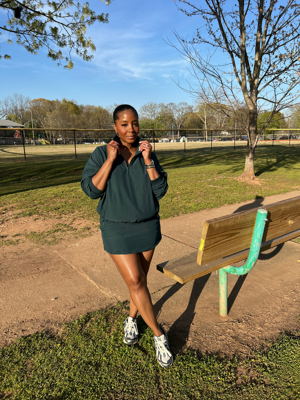 Emerald Half-Zip Relaxed Set - The Vault by Sacha