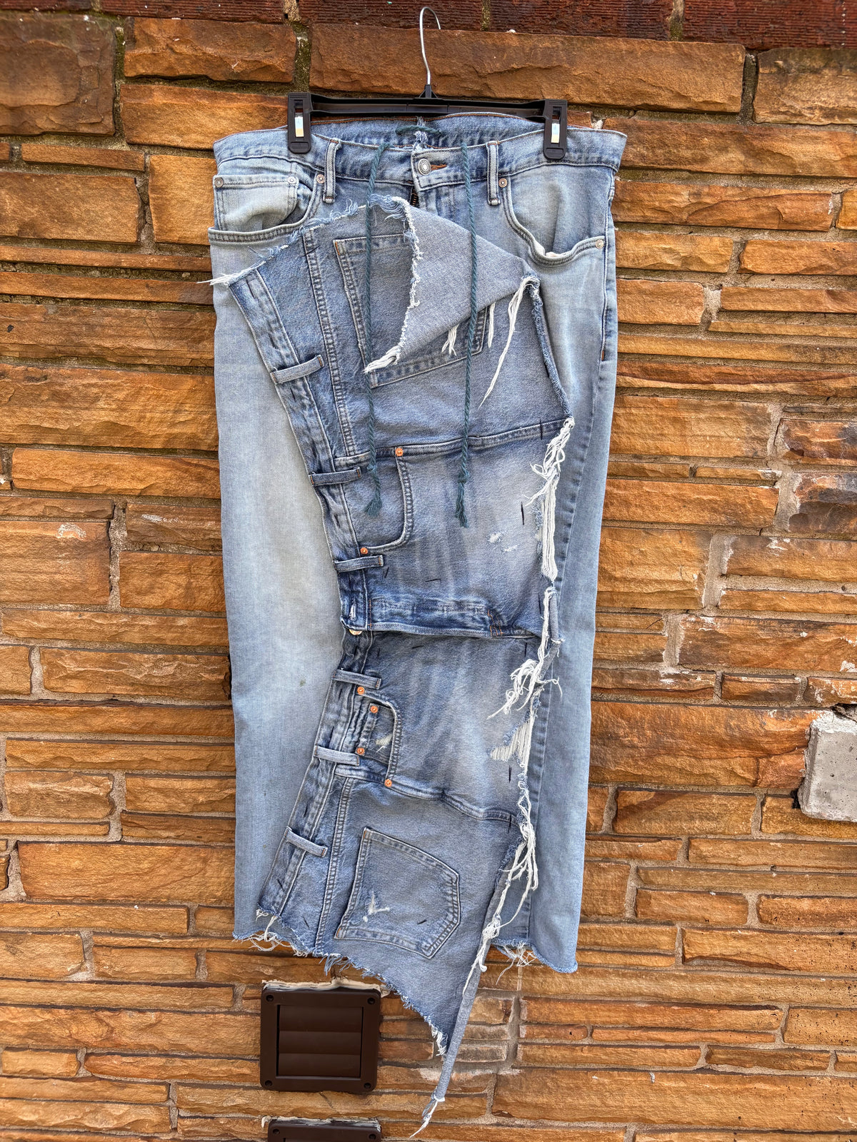 Custom Reworked Denim Skirt 38inch waist