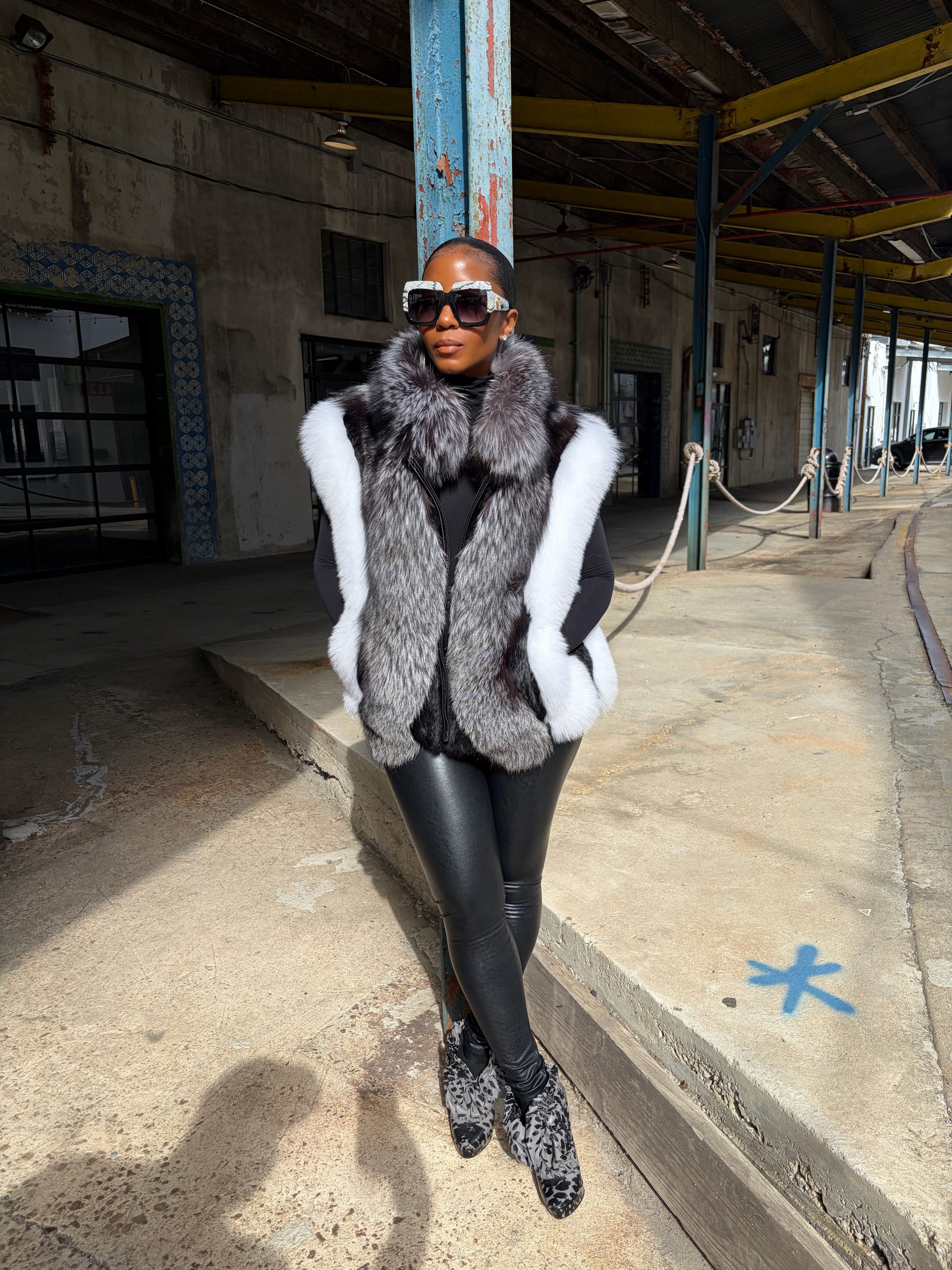 Winters Edge: Genuine Fox Fur Vest - The Vault by Sacha