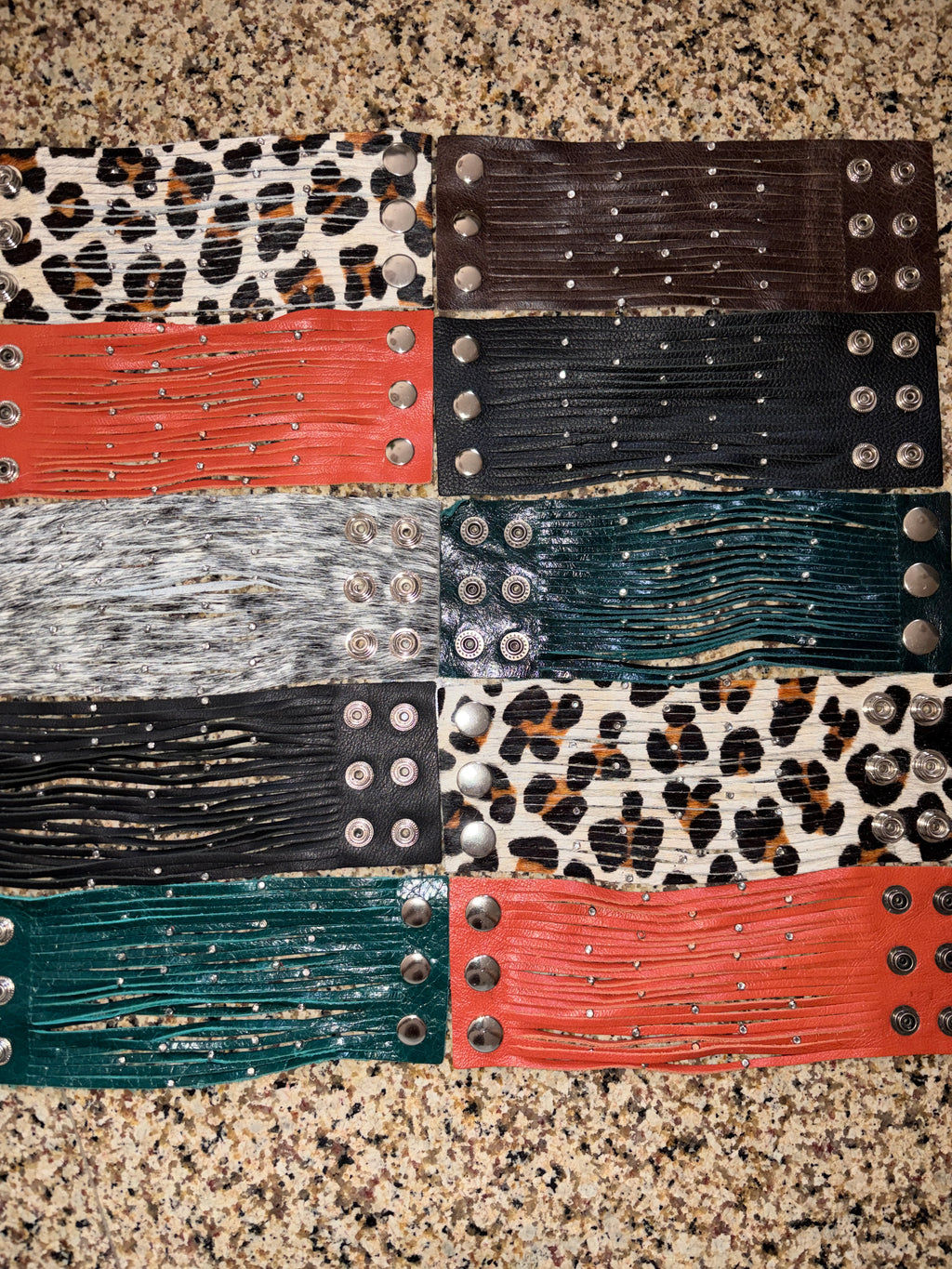 Fringe cuff bracelets